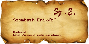 Szombath Enikő névjegykártya